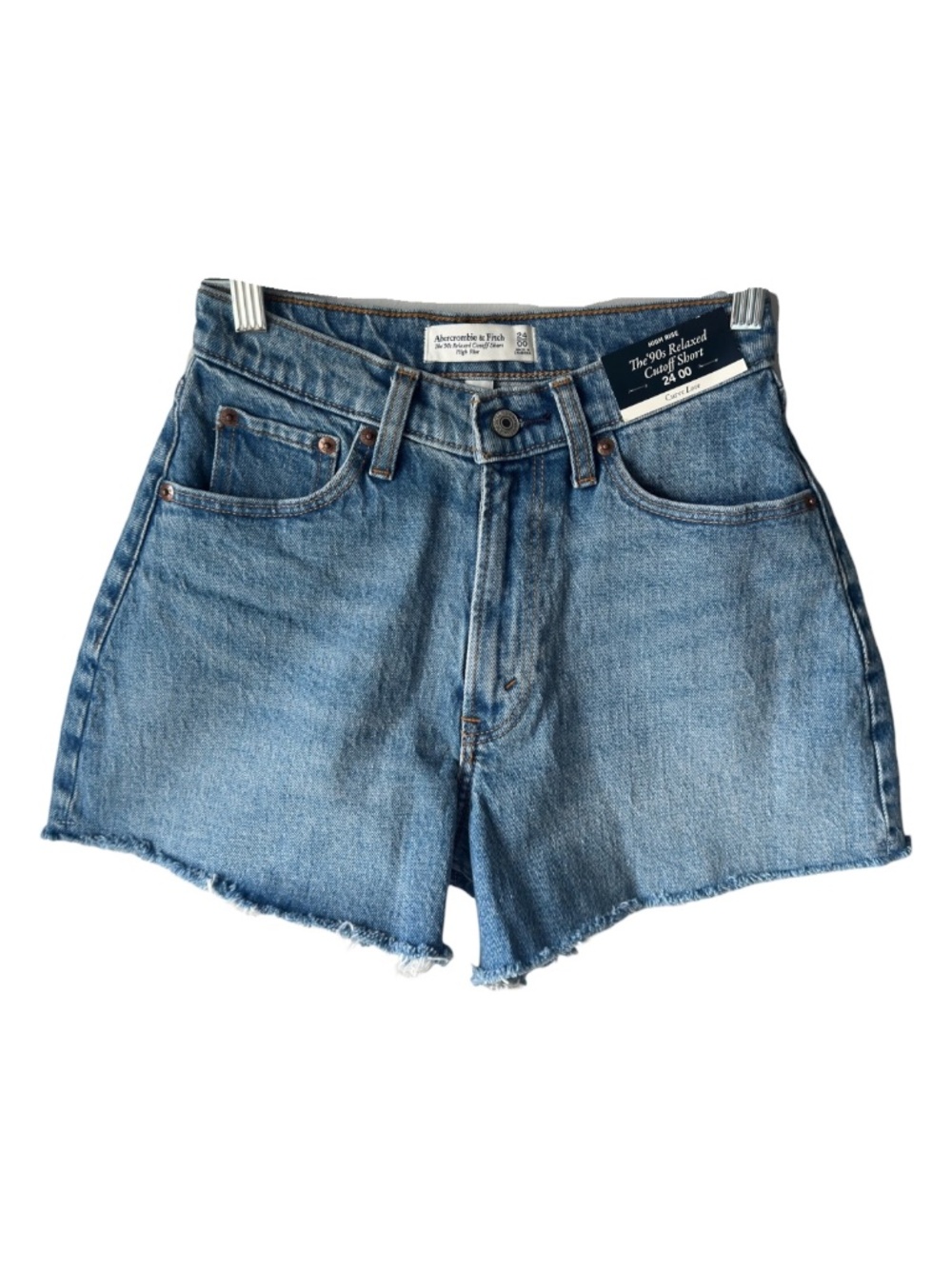 Abercrombie - Curve Love - High Rise '90s Relaxed Cutoff Shorts - Size 24